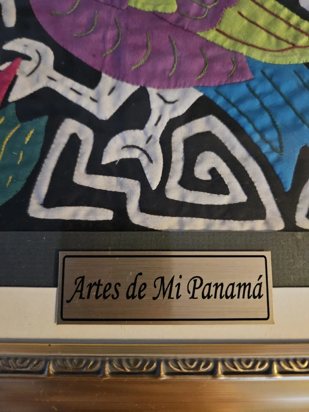 Set of 2 Framed Authentic Panamanian Mola Textile Art - Artes de Mi Panamá